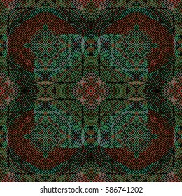 Abstract color xylography background. The protective layer for banknotes, diplomas and certificates. Vector illustration