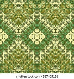 Abstract color xylography background. The protective layer for banknotes, diplomas and certificates. Vector illustration