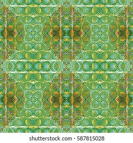 Abstract color xylography background. The protective layer for banknotes, diplomas and certificates. Vector illustration