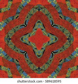 Abstract color xylography background. The protective layer for banknotes, diplomas and certificates. Vector illustration