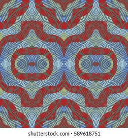 Abstract color xylography background. The protective layer for banknotes, diplomas and certificates. Vector illustration