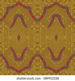 Abstract color xylography background. The protective layer for banknotes, diplomas and certificates. Vector illustration