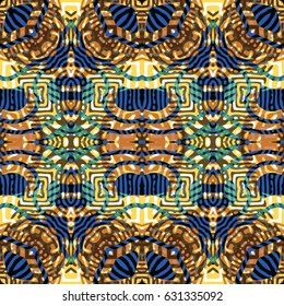 Abstract color xylography background. The protective layer for banknotes, diplomas and certificates. Vector illustration