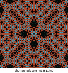 Abstract color xylography background. The protective layer for banknotes, diplomas and certificates. Vector illustration