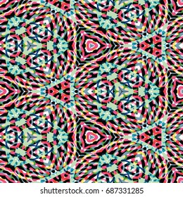 Abstract color xylography background. The protective layer for banknotes, diplomas and certificates. Vector illustration