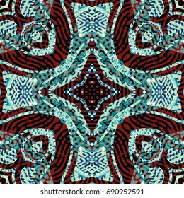 Abstract color xylography background. The protective layer for banknotes, diplomas and certificates. Vector illustration
