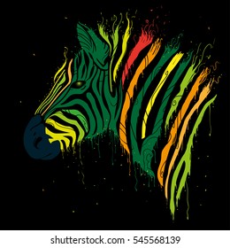 Abstract color zebra
