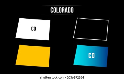 Abstract Colorado State Map Design