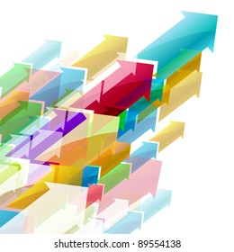 Abstract colored background with Arrows. Illustration for design.