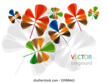 abstract colored background with butterflies