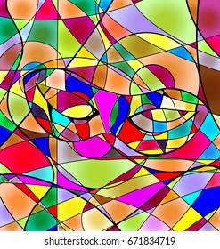 abstract colored background carnival mask