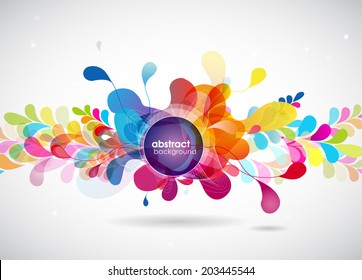 abstract colored background with circles.