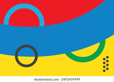 Abstract colored background with circles.