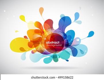 Abstract colored background with circles.