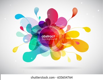 abstract colored background with circles.