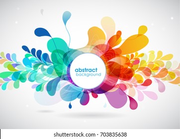 abstract colored background with circles.