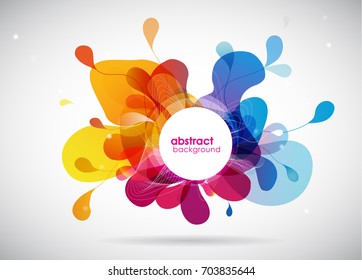abstract colored background with circles.