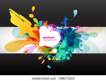 abstract colored background with circles.