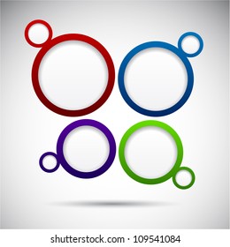 Abstract colored background contains of round bubbles. Vector eps10.