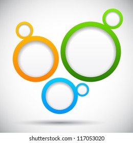 Abstract colored background contains of round bubbles. Vector eps10.