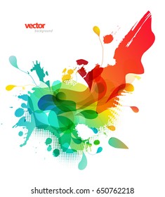 Abstract colored background with different shapes.