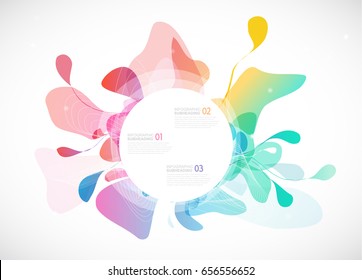 Abstract colored background with different shapes.