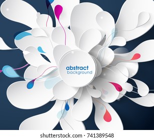 Abstract colored background with different shapes.