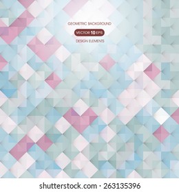 Abstract colored background with elements of geometry, square