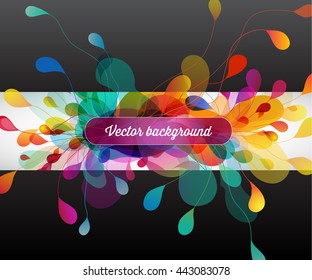 Abstract colored background with flower petals.