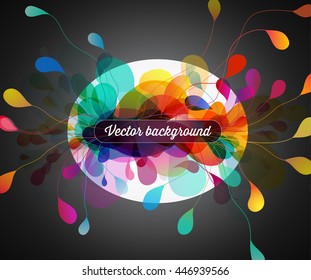 Abstract colored background with flower petals.