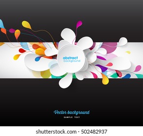 Abstract colored background with flower petals.