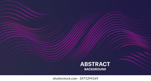 Abstract colored background with futuristic purple wave dots. modern Vector background with dynamic waves. sports poster vector background template. Eps 10