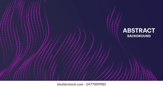 Abstract colored background with futuristic purple wave dots. modern Vector background with dynamic waves. sports poster vector background template. Eps 10