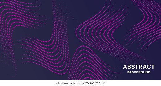 Abstract colored background with futuristic purple wave dots. modern Vector background with dynamic waves. sports poster vector background template. Eps 10