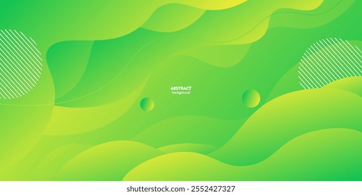 Fondo coloreado Abstractas con la onda verde y el diseño del patrón del círculo para la cubierta del folleto del libro, el Anuncio y otros Elementos del Diseño gráfico