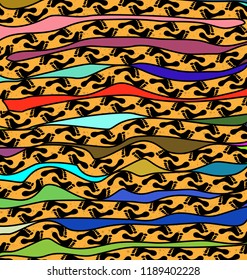 abstract colored background image of chain steps with footprint