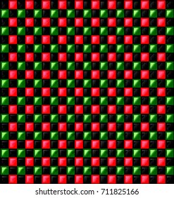 abstract colored background image consisting of lines with red, green and black glossy blocks