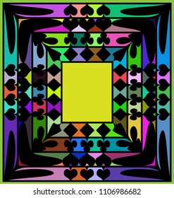 abstract colored background image of frame consisting of lines and figures