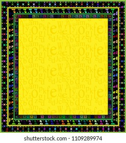 abstract colored background image of frame consisting of lines and figures