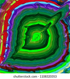 abstract colored background image of leaf consisting of lines