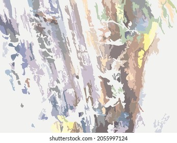 Abstract colored background imitation wood structure with moss. Grunge rotten wood in yellow-gray tones for backgrounds and textures, prints and fabric products, wallpaper, textiles, etc.