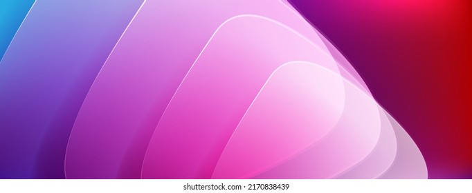 Abstract colored background made of translucent shapes in pink colors