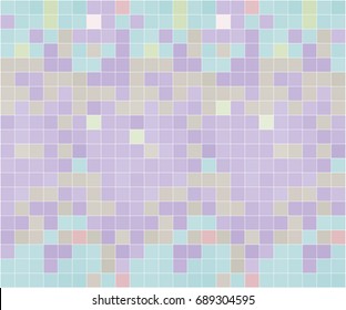 Abstract colored background with mesh of squares. Mosaic. Geometric template.