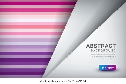 Abstract colored background with overlap layer and textured shape decoration. Pink and purple palette.