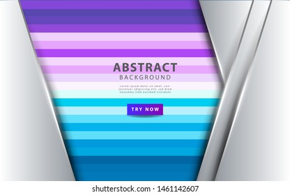 Abstract colored background with overlap layer. blue and purple palette. modern background template.