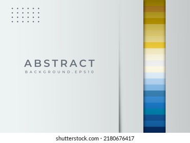 Abstract Colored Background with Overlap Layer and Golden Texture Decoration. Yellow and Blue Palette