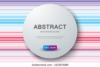Abstract colored background with realistic circle overlap layer decoration.
