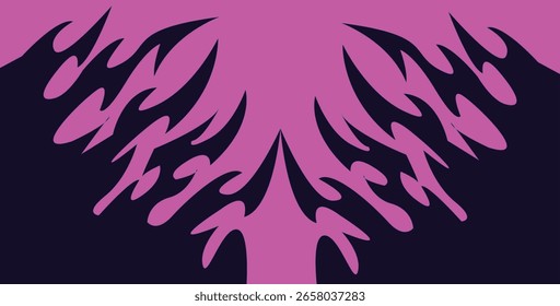 Abstract colored background with seamless wavy tribal pattern 