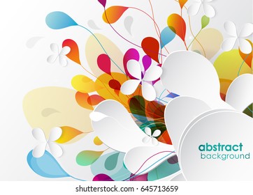 Abstract colored background with shapes.