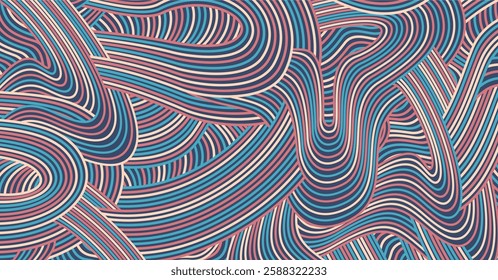Abstract colored background textured irregular wave striped lines. seamless geometric pattern design for certificates, invitations, textiles, apparel, covers, banners and more.